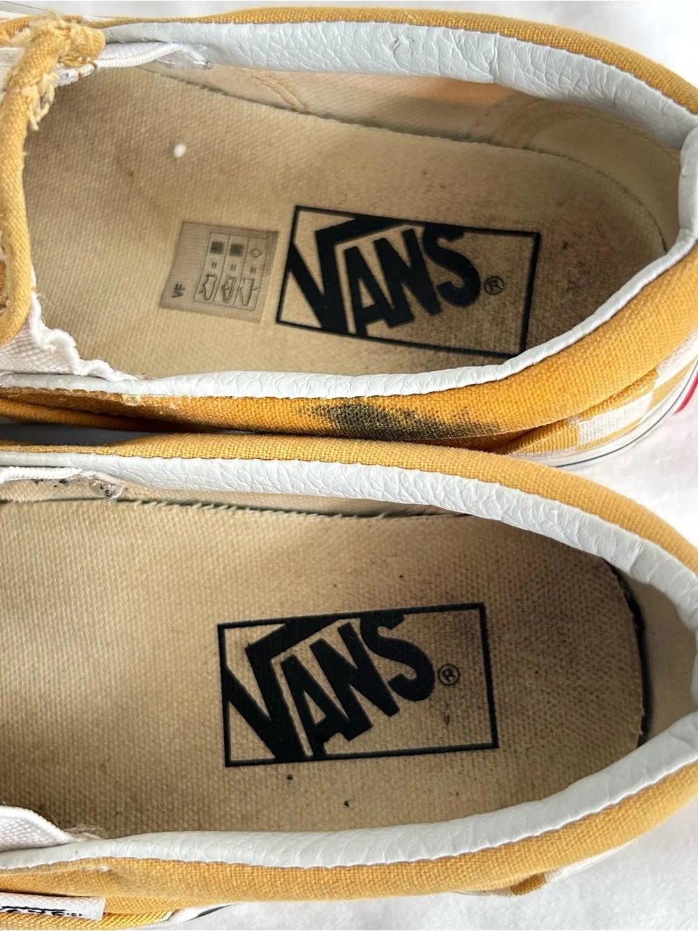 Vans Off the Wall Yellow Checkerboard Slip-on Sneakers. Women's Size 5.5